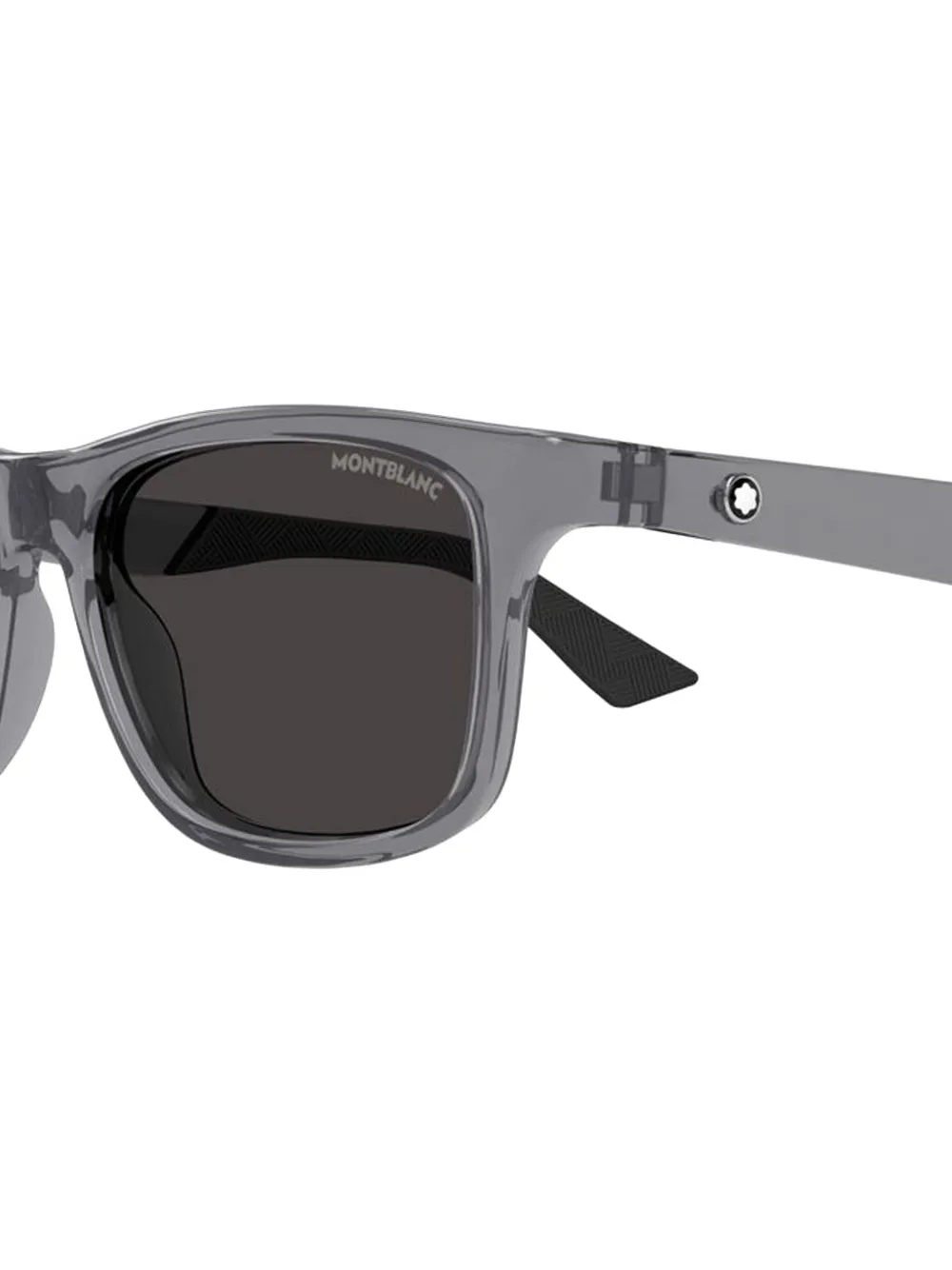Montblanc Grey zonnebril met rechthoekig montuur Grijs