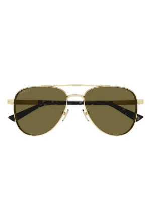 Gucci Eyewear GG1962S ダブルブリッジ サングラス | ゴールドトーン