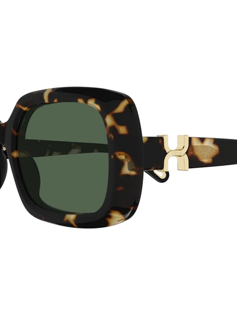 Chloé Eyewear Zonnebril met geometrisch montuur Bruin