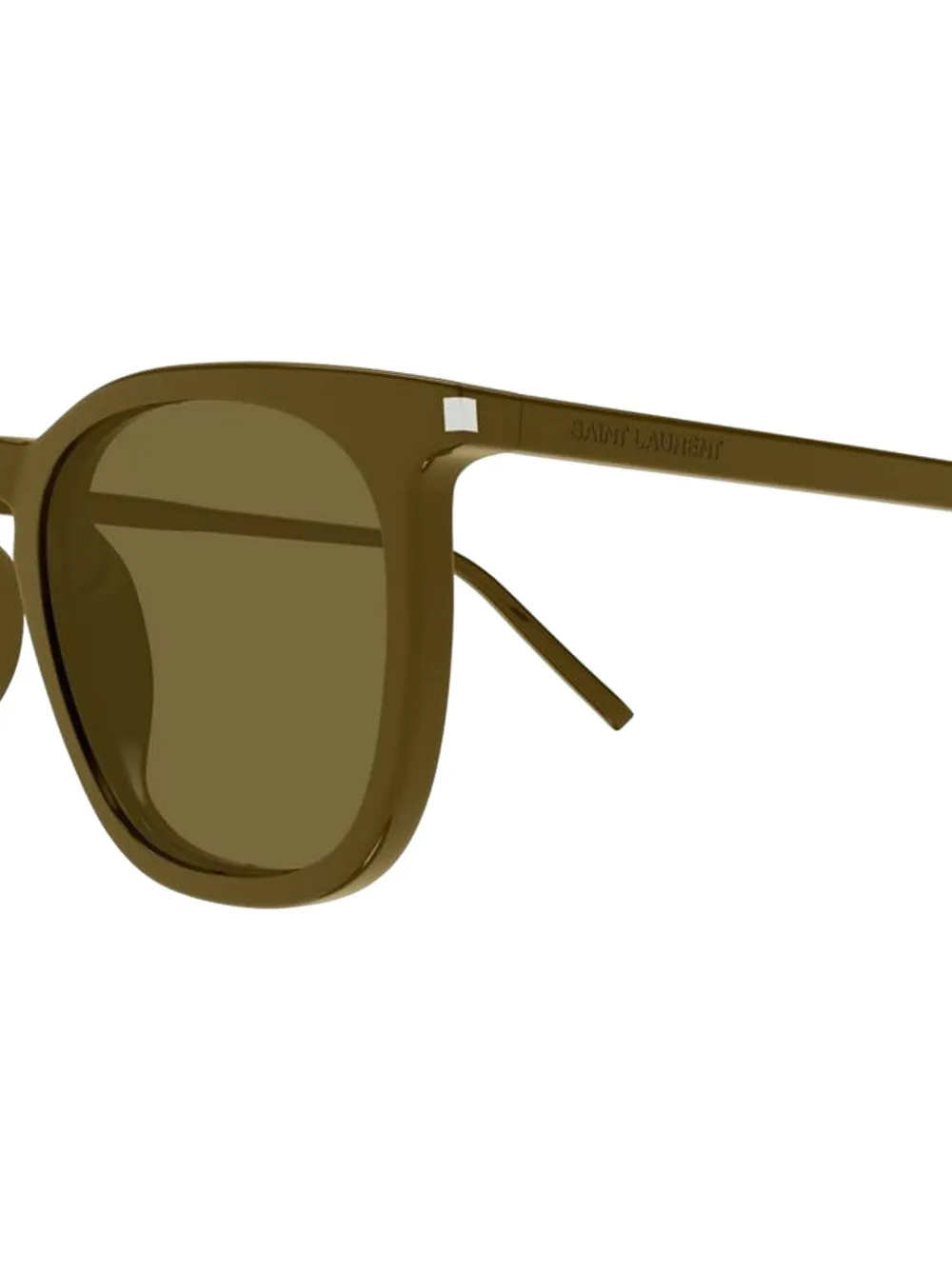 Saint Laurent 623 zonnebril met vierkant montuur Bruin