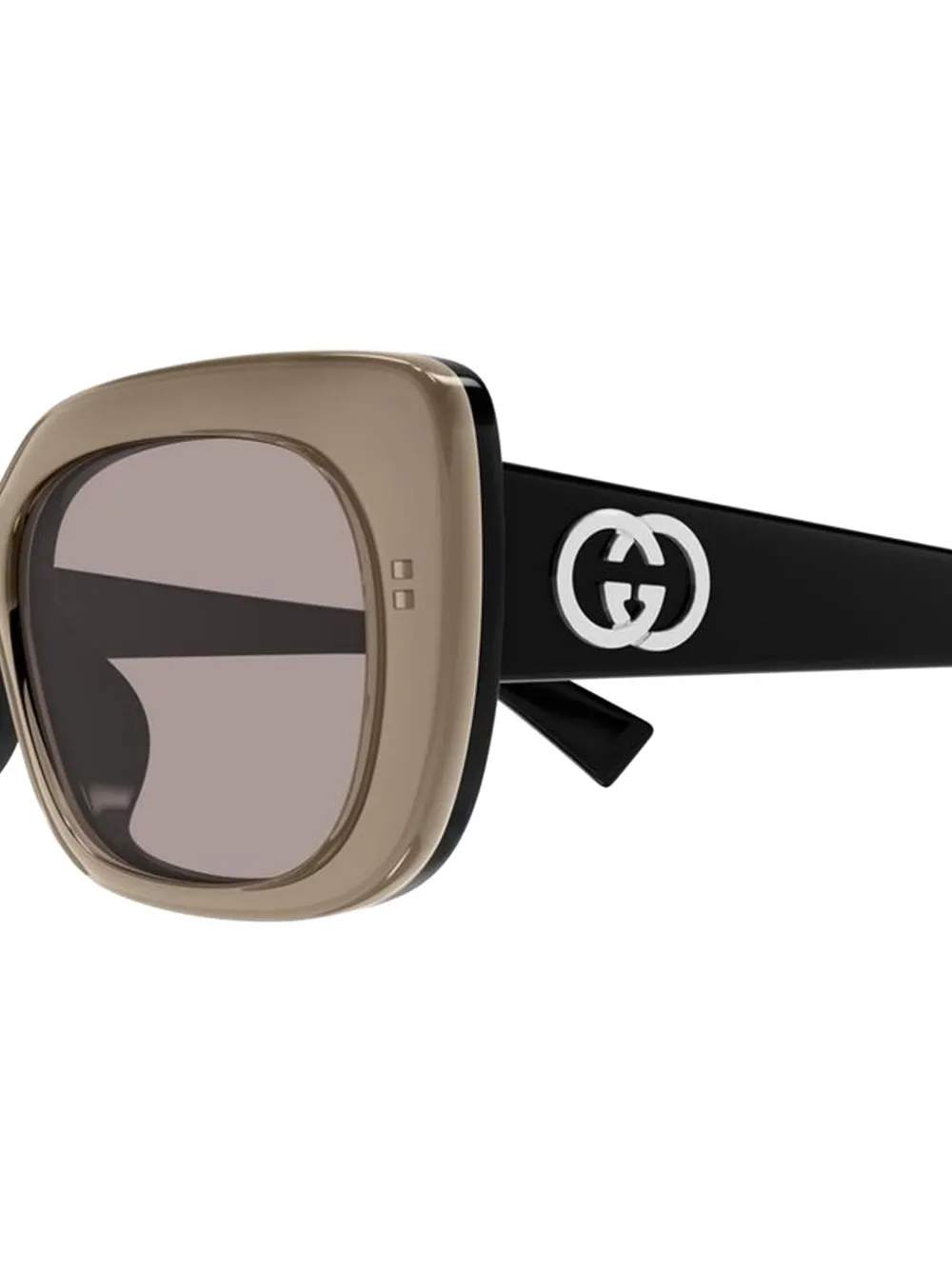 Gucci Zonnebril met vierkant montuur Beige