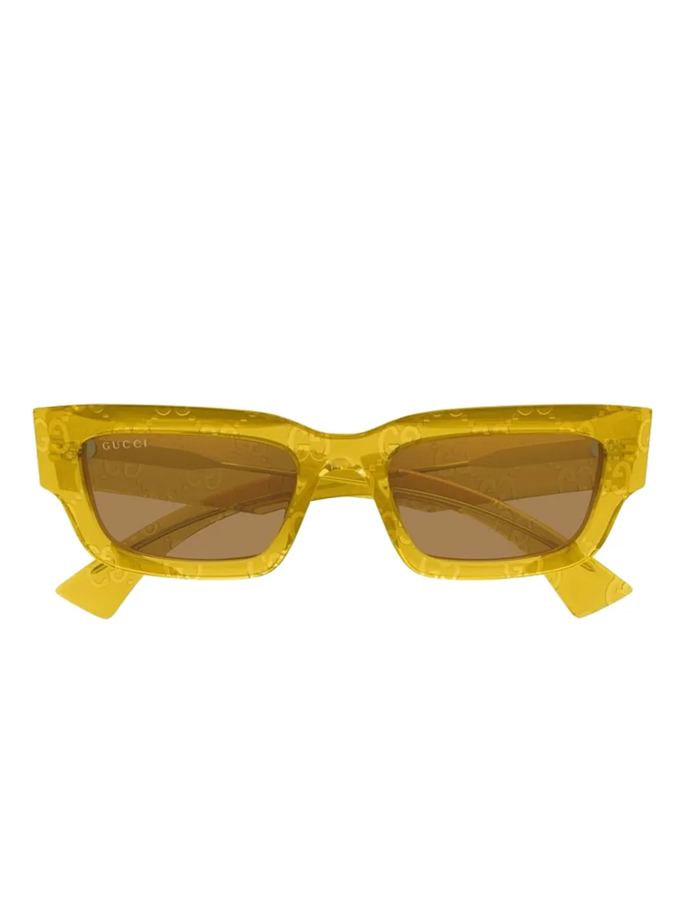 Gucci Eyewear rectangle logo sunglasses - Giallo