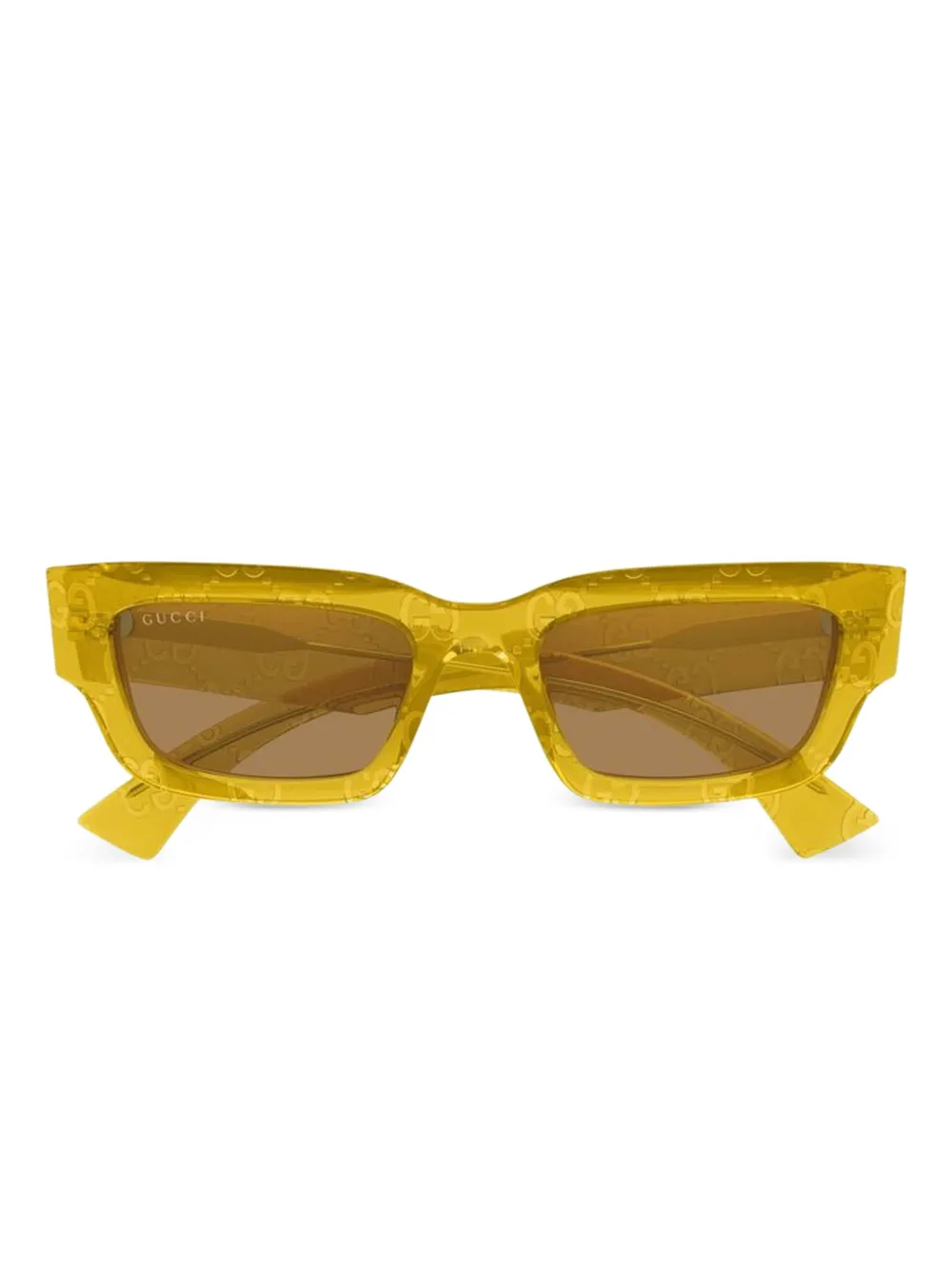 Gucci Eyewear rectangle logo sunglasses - Giallo