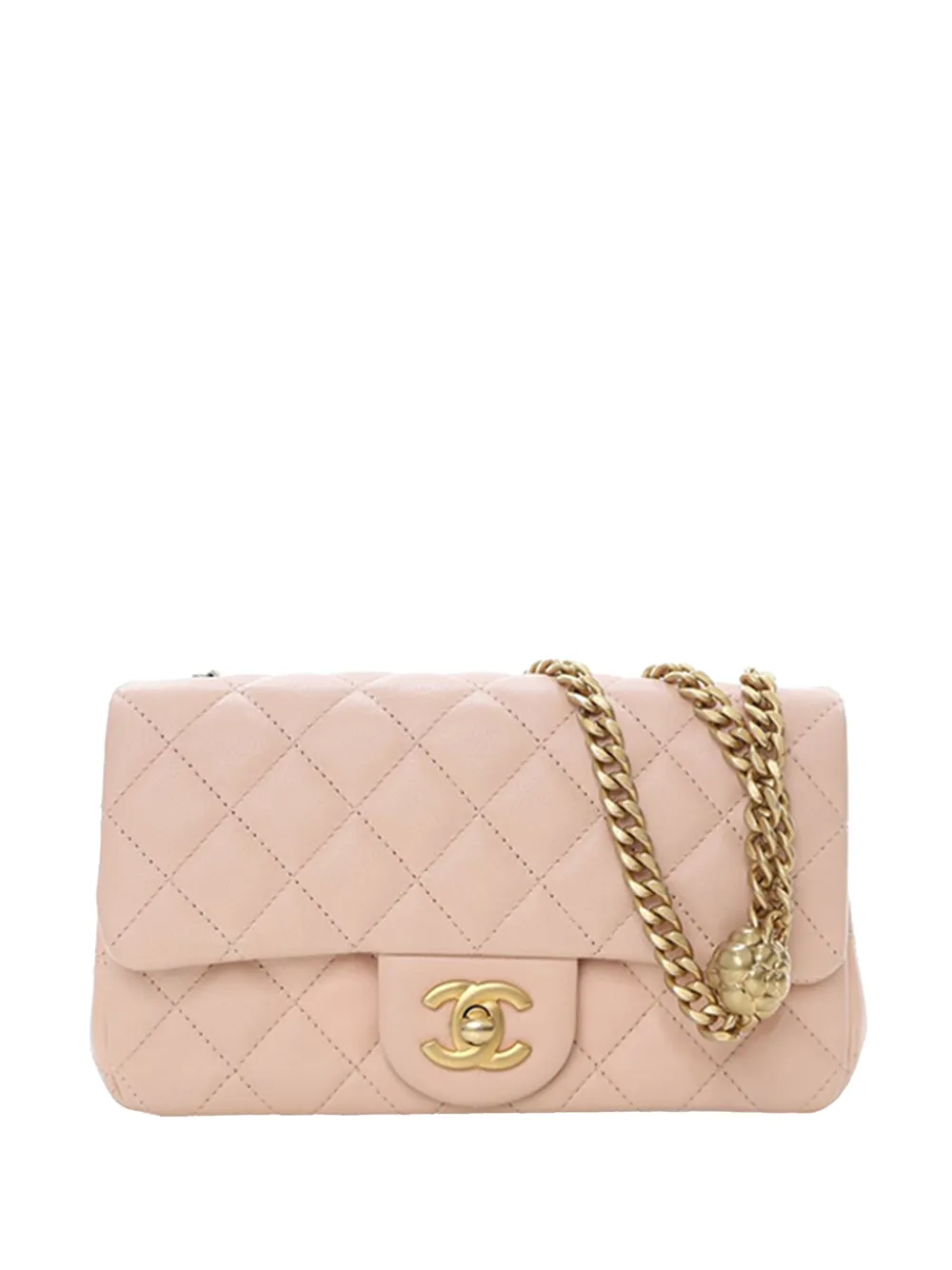 CHANEL Pre-Owned 2021-2025 Mini Rectangular Classic Lambskin Sweet Camellia Flap crossbody bag - Rosa