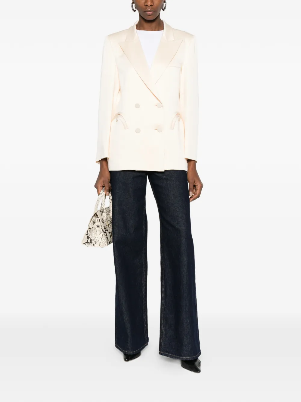  Blazé Milano Double-breasted Blazer - Neutrals 