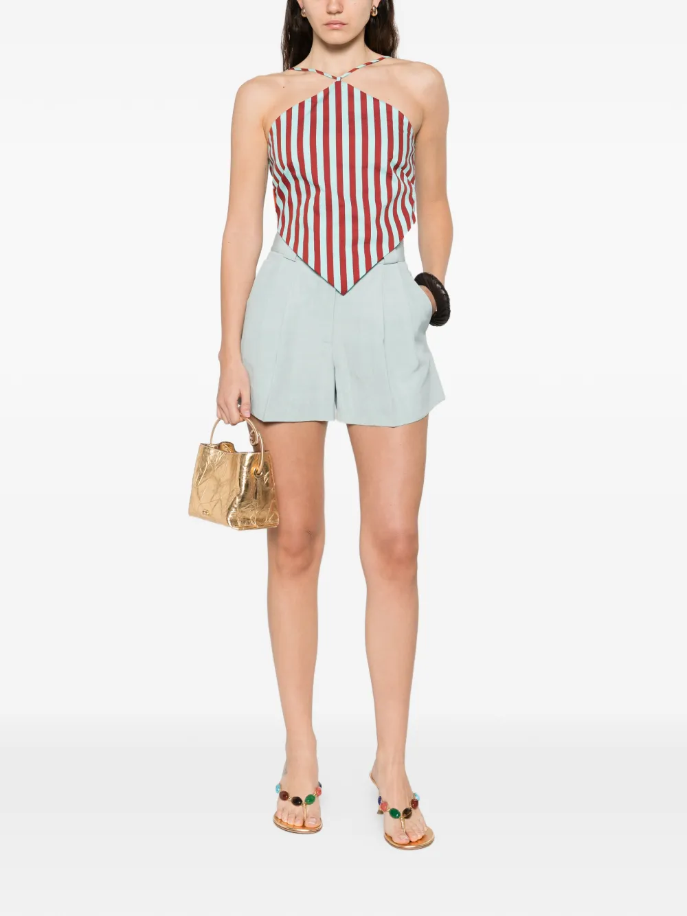 Blaz&eacute; Milano pleat shorts - Blauw