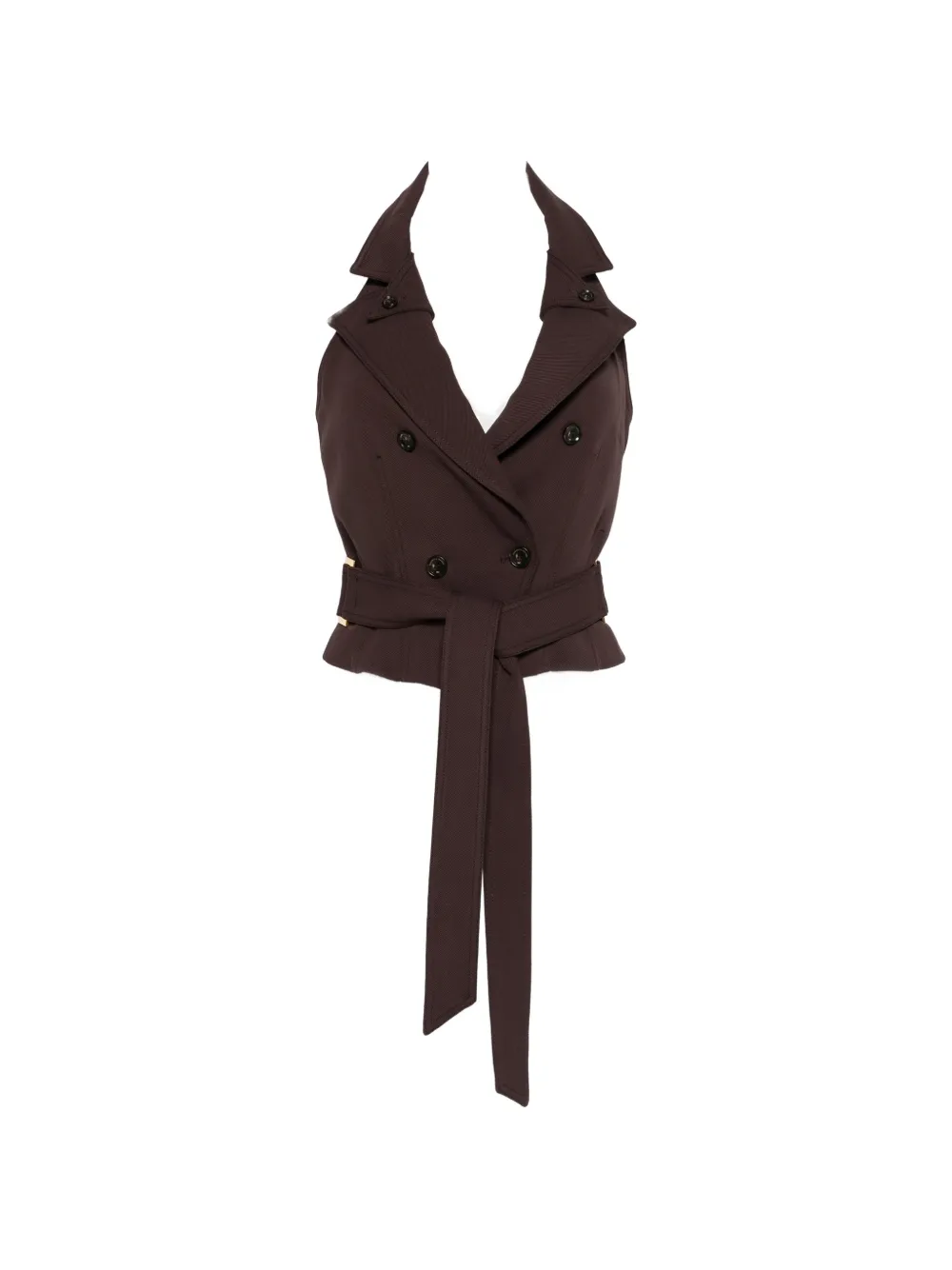 Elisabetta Franchi V-neck top - Braun