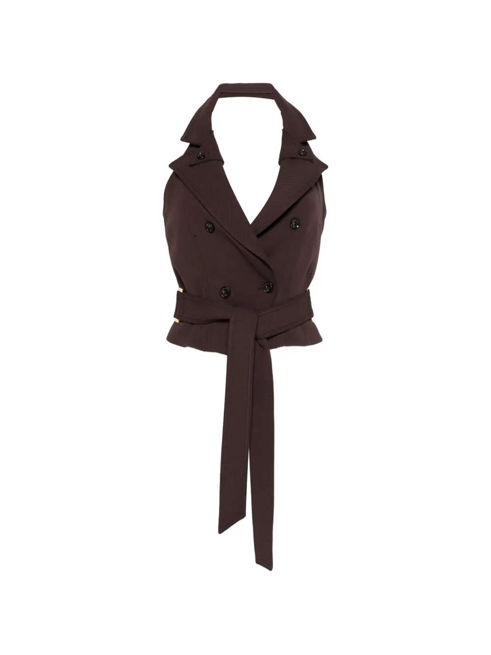 Elisabetta Franchi V-neck top - Marrone