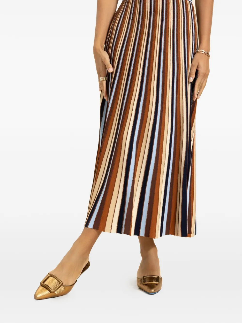 Manolo Blahnik buckle maysalebi mules Goud