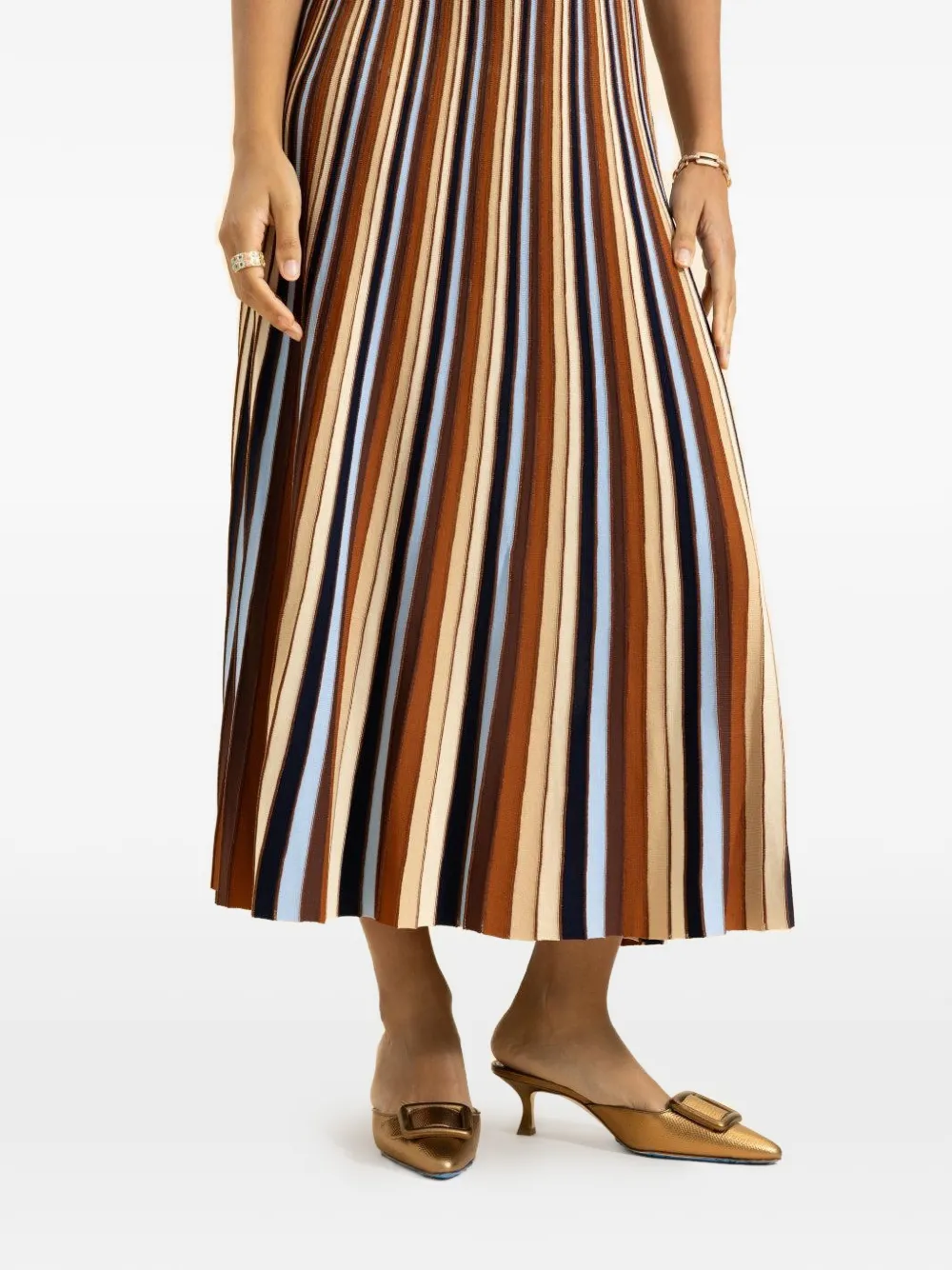 Manolo Blahnik buckle maysalebi mules Goud