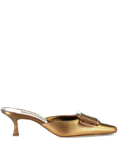 Manolo Blahnik buckle maysalebi mules