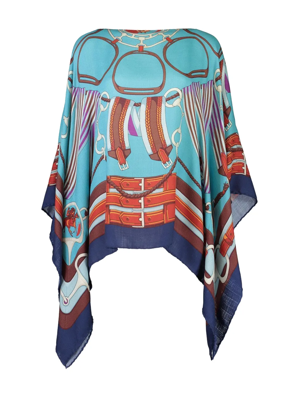 rani arabella printed poncho - Blu
