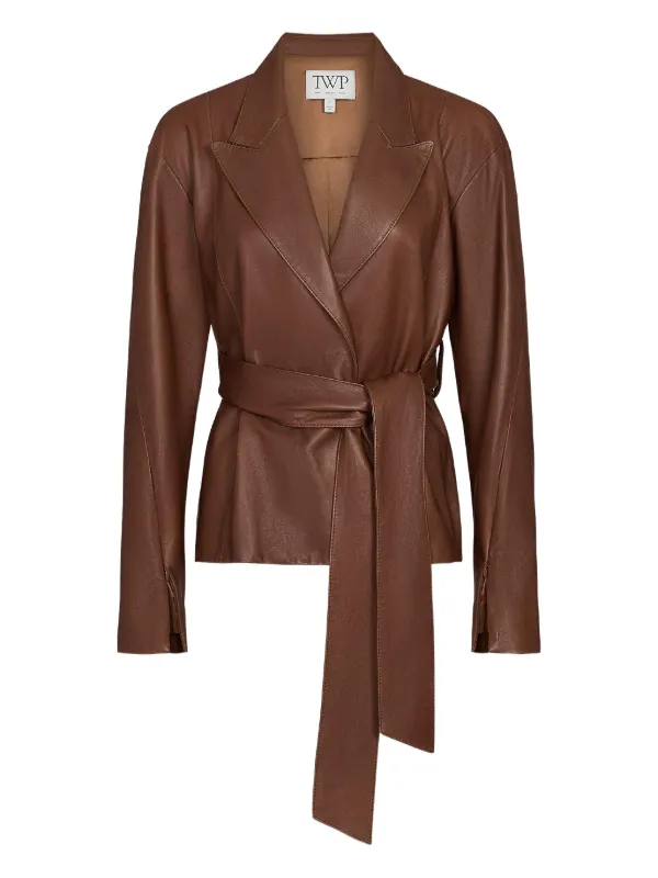 Twp Tie-waist Jacket in Brown
