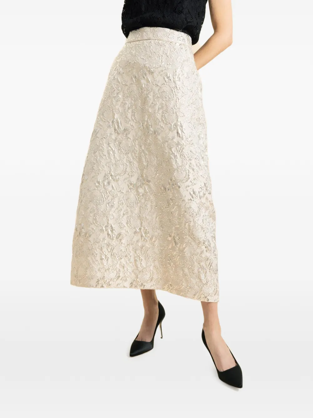 Venice Textured Midi Skirt