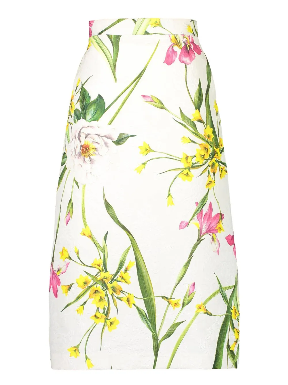 Lunatica Milano floral jardin skirt - Bianco