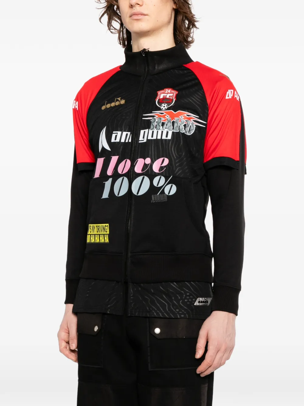 PROTOTYPES x Diadora sweater met print Zwart