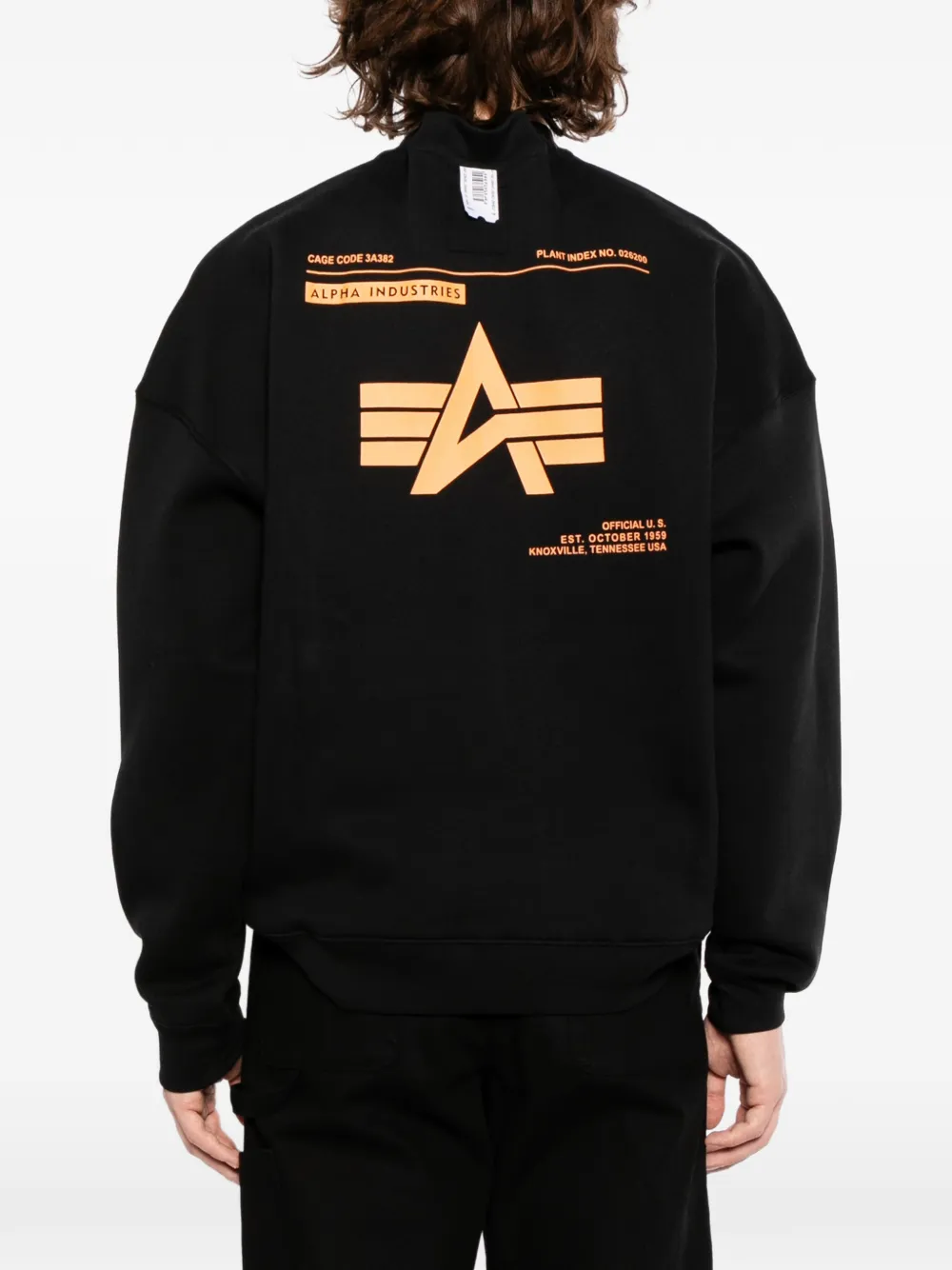 PROTOTYPES x Alpha Industries sweater met ronde hals Zwart