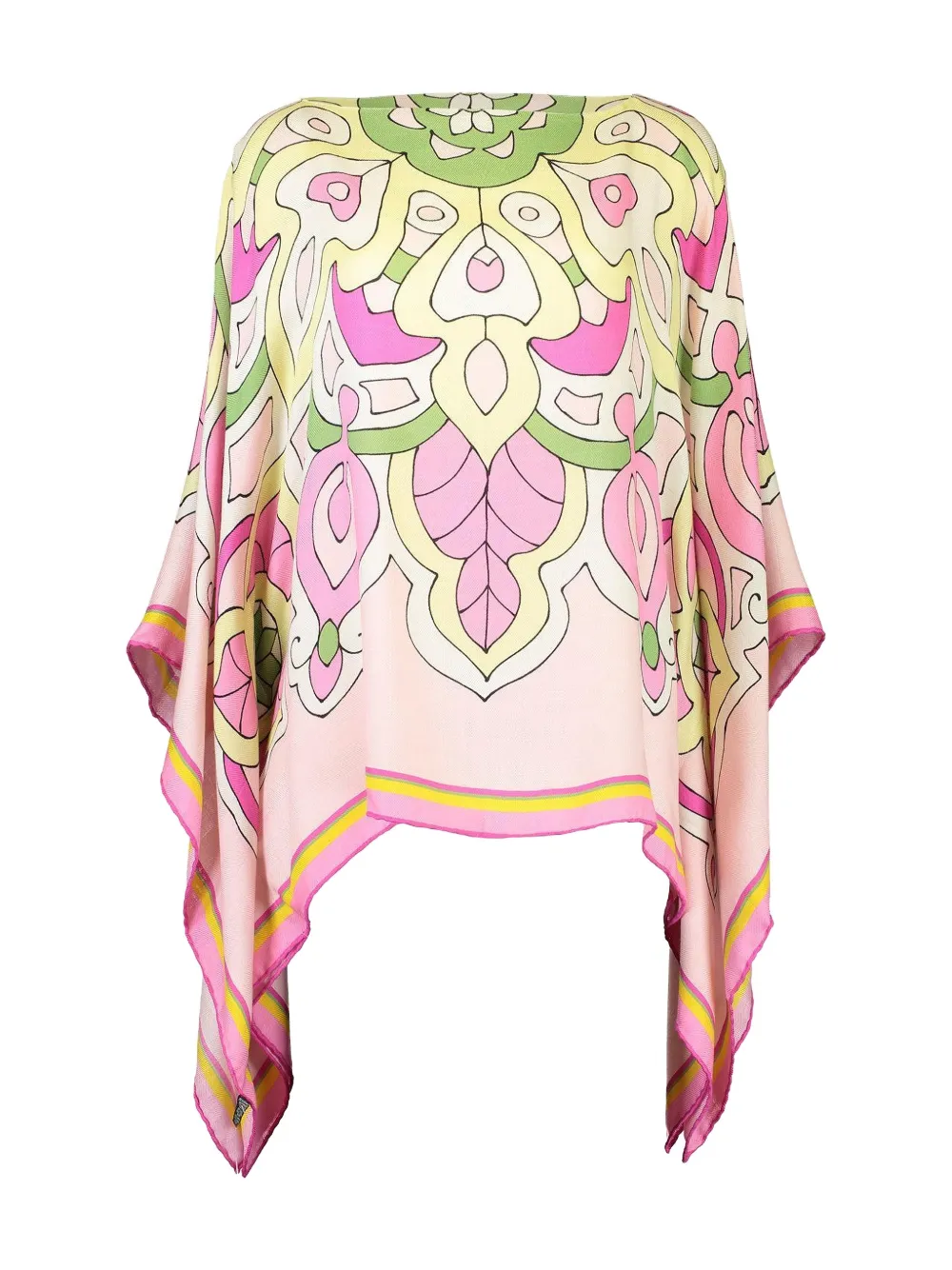 rani arabella printed poncho - Rosa