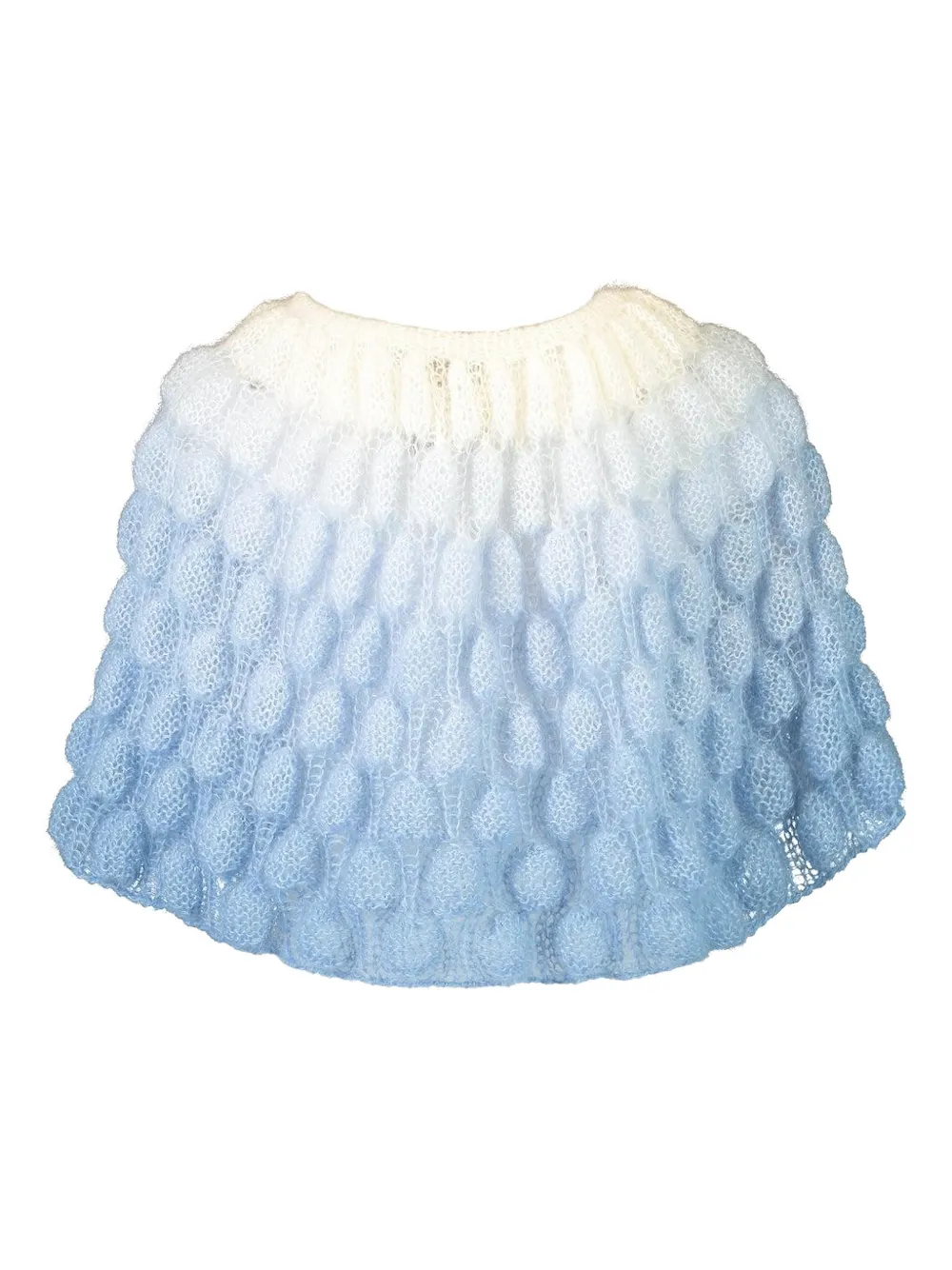 Letanne bubble tove poncho - Blauw