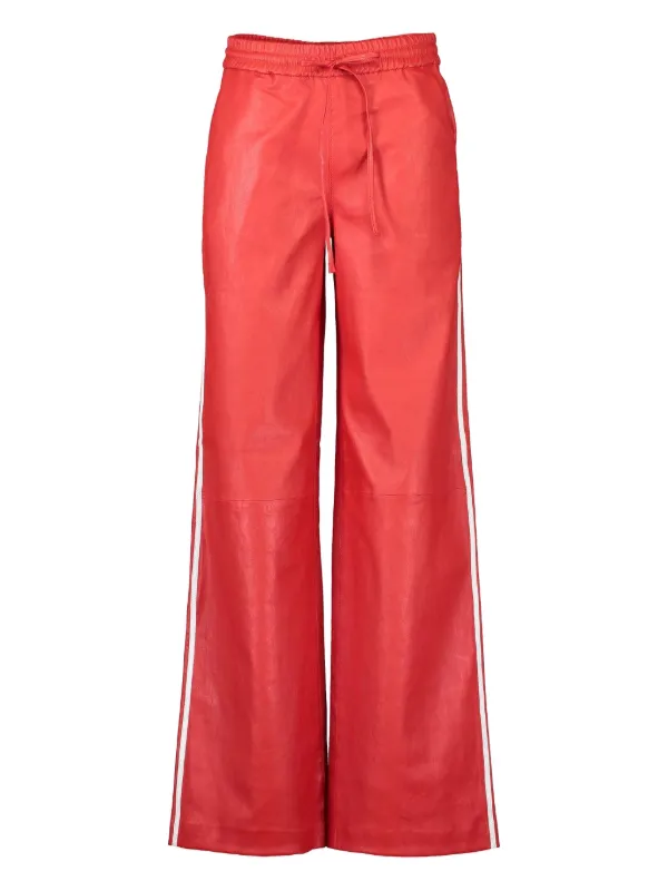Sprwmn Stripe Baggy Trousers in Red