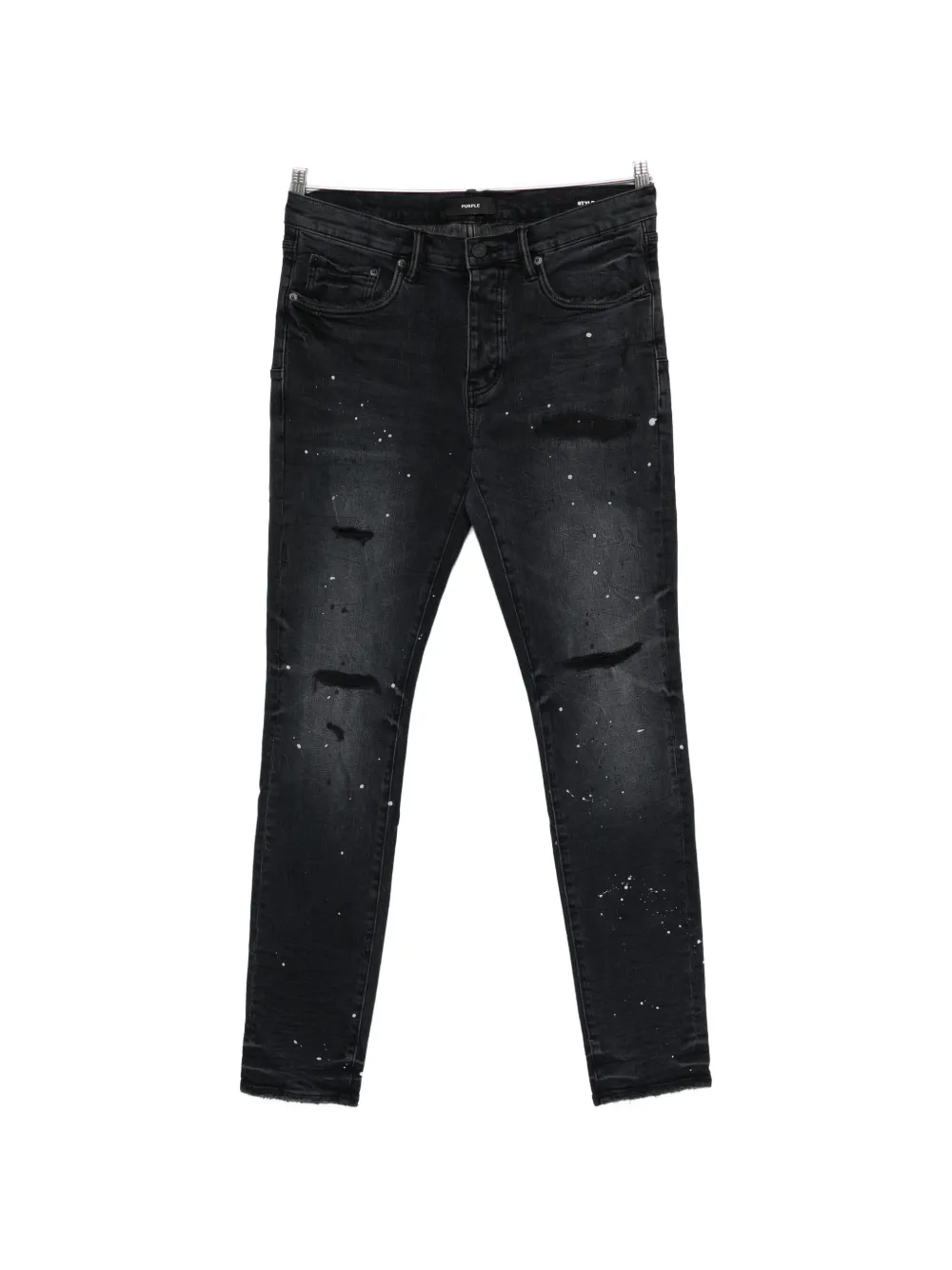 Purple Brand P001 Reflective Paint Repair skinny jeans - Nero