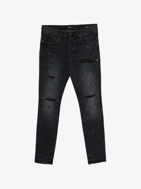 Purple Brand P001 Reflective Paint Repair skinny jeans