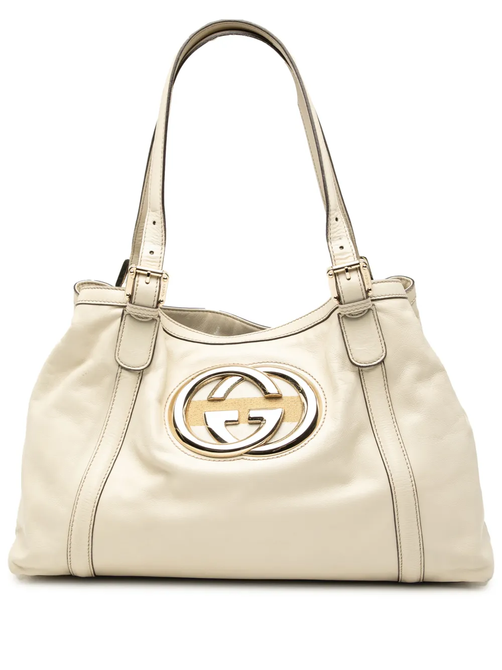 Gucci Pre-Owned 2000-2015 Leather Dialux Britt tote bag - Bianco
