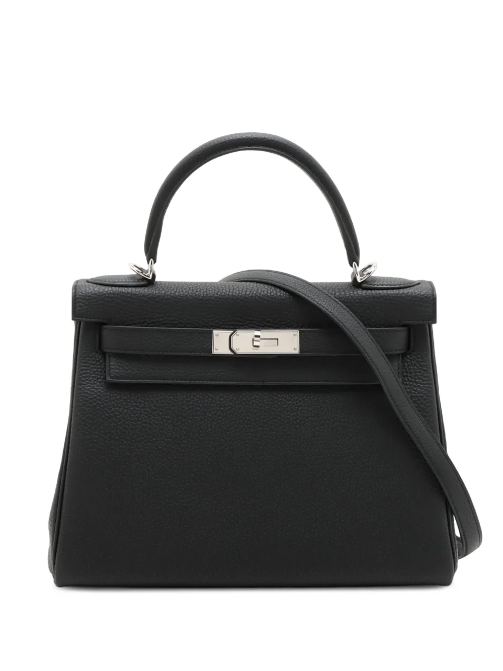 Hermès Pre-Owned 2024 Togo Kelly II Retourne 28 satchel - Nero