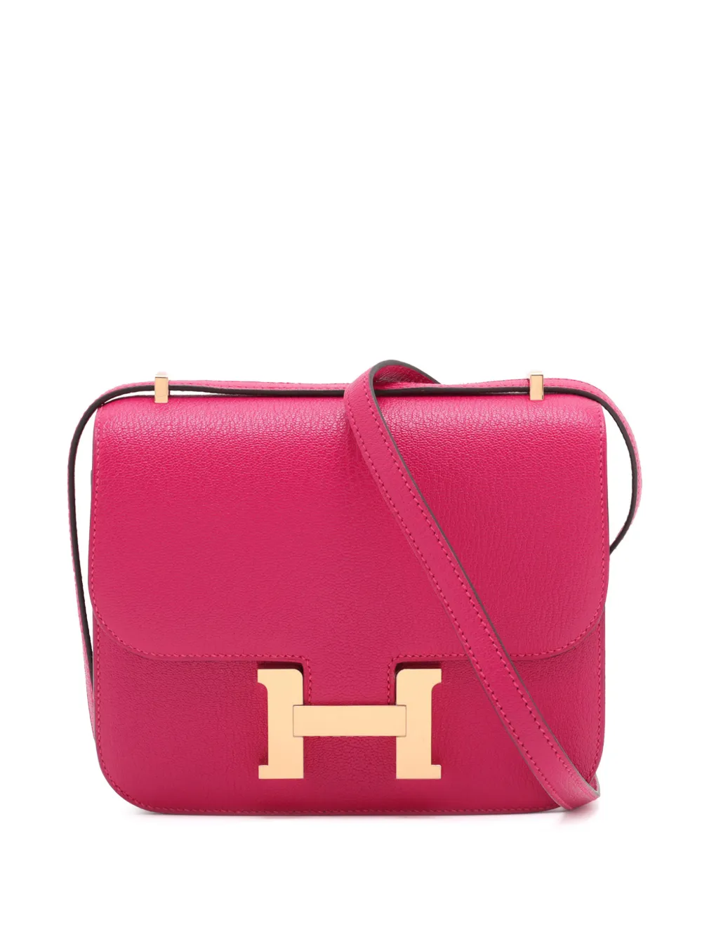 Hermès Pre-Owned 2021 Mini Chevre Mysore Constance 18 crossbody bag - Rosa