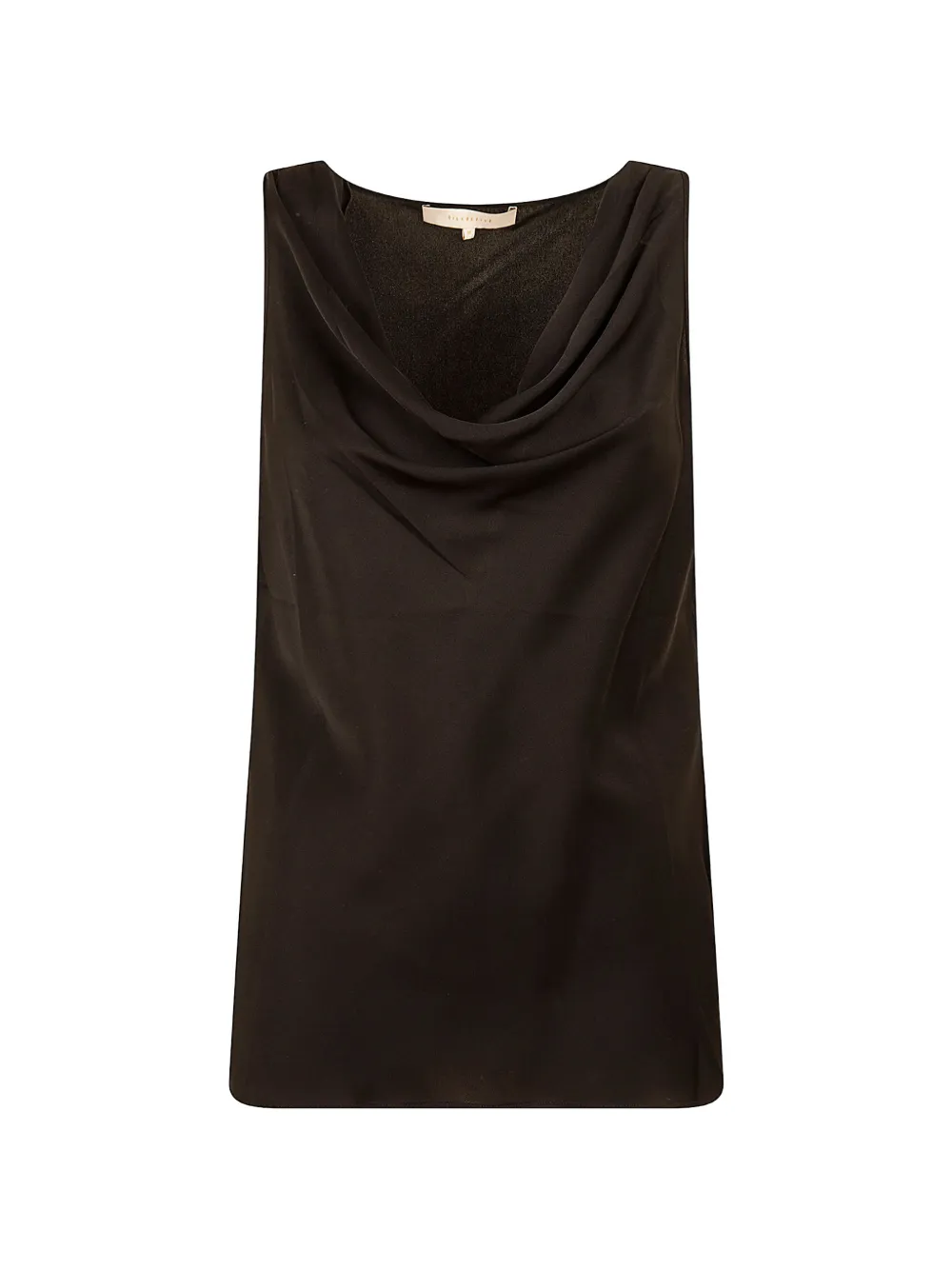 SILK95FIVE Tivoli cowl-neck sleeveless top - Nero