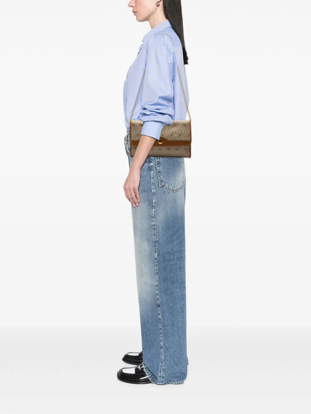 20th Century Honeycomb Coated Canvas Chain Shoulder Bag