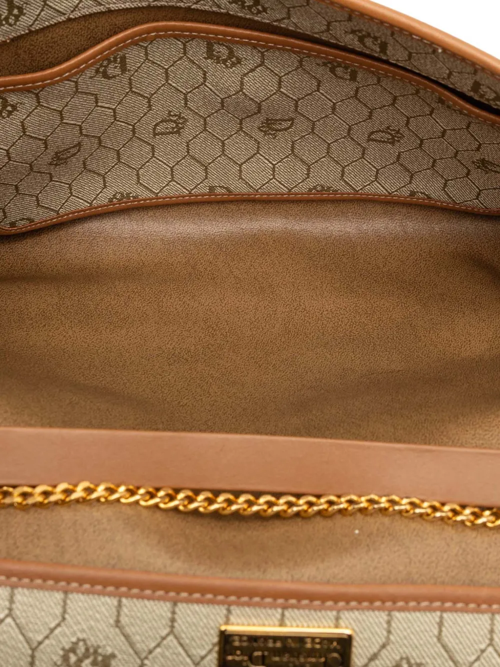 20th Century Honeycomb Coated Canvas Chain Shoulder Bag
