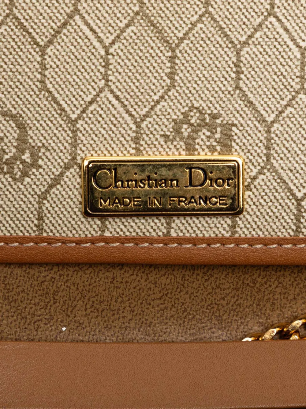 20th Century Honeycomb Coated Canvas Chain Shoulder Bag