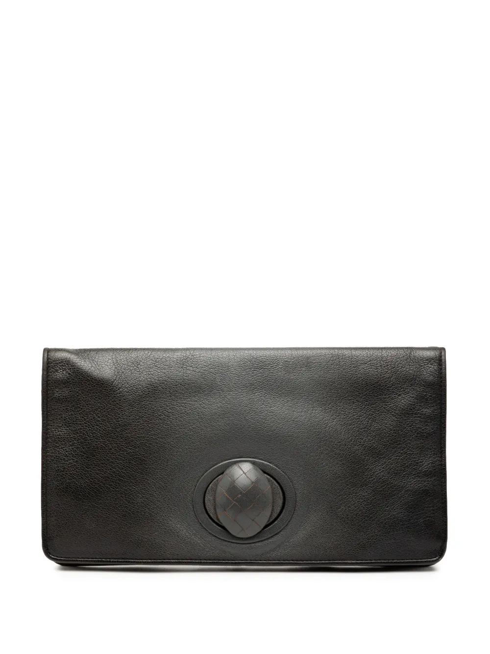 Bottega Veneta Pre-Owned 2012-2025 Leather Turn Lock clutch bag - Nero