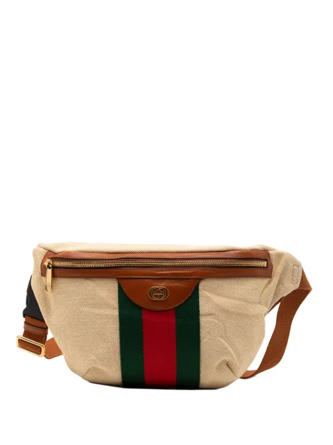 Gucci Pre-Owned sac banane en toile à bande Web (2000-2015)
