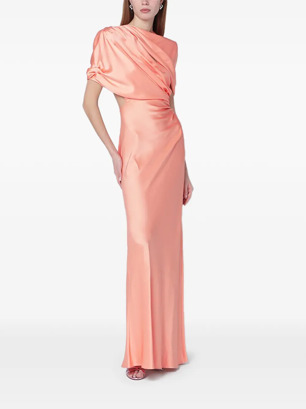 Stella McCartney Abito da sera drappeggiato - Arancione