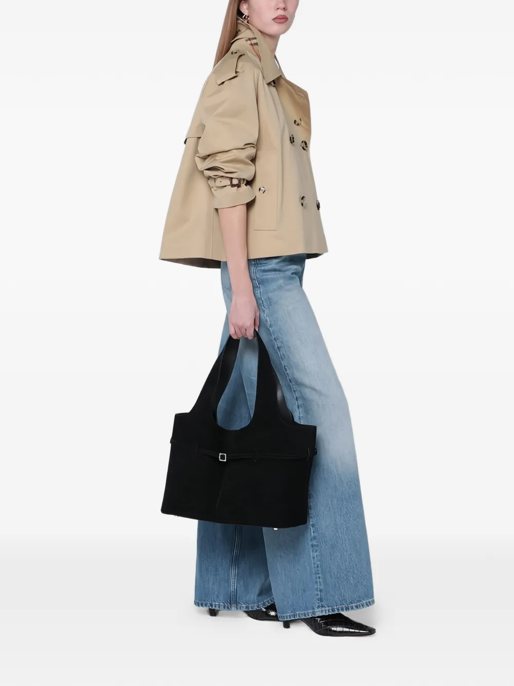 Cambon Cabas Suede Tote Bag
