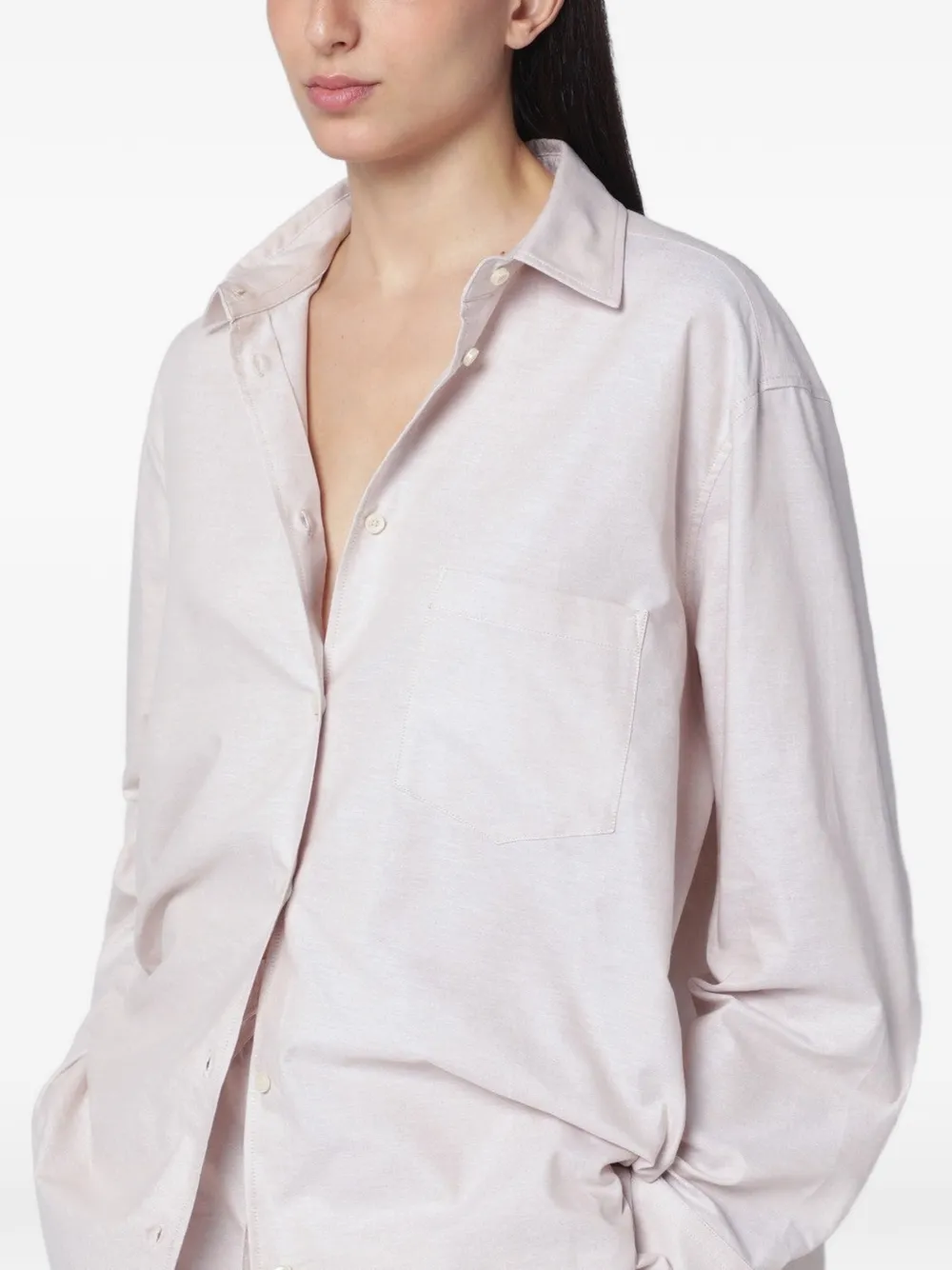 THE ANDAMANE Wendela oversized blouse en lange broek (set van twee) Beige