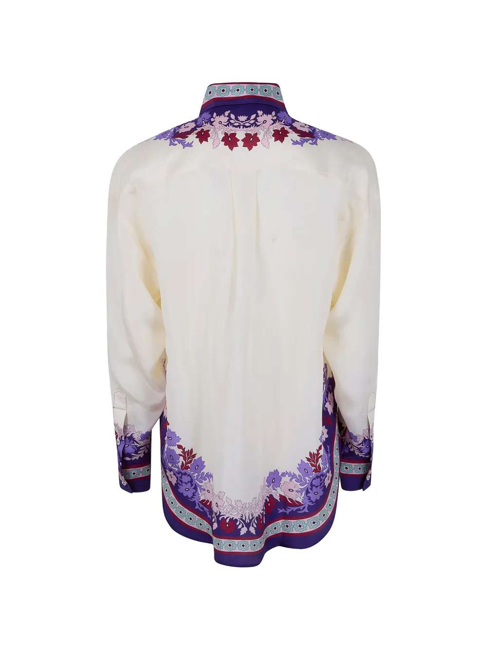 La DoubleJ Shirt met bloemenprint Beige