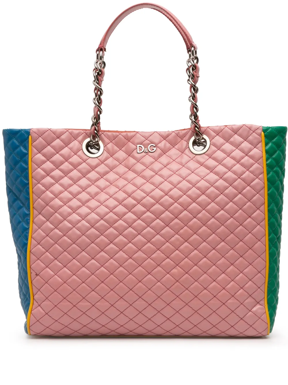 Dolce & Gabbana Pre-Owned 2000-2010 Mulitcolor Quilted Lambskin Lily Glam tote bag - Multicolore