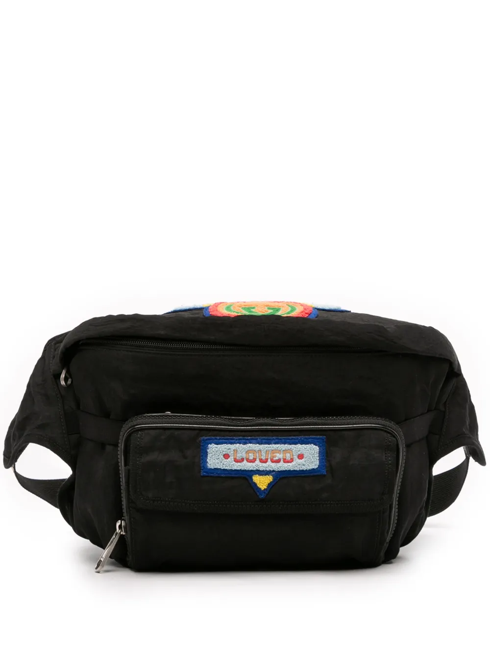 Gucci Pre-Owned 2016-2025 Nylon 80s Patch Convertible Belt Bag satchel - Nero