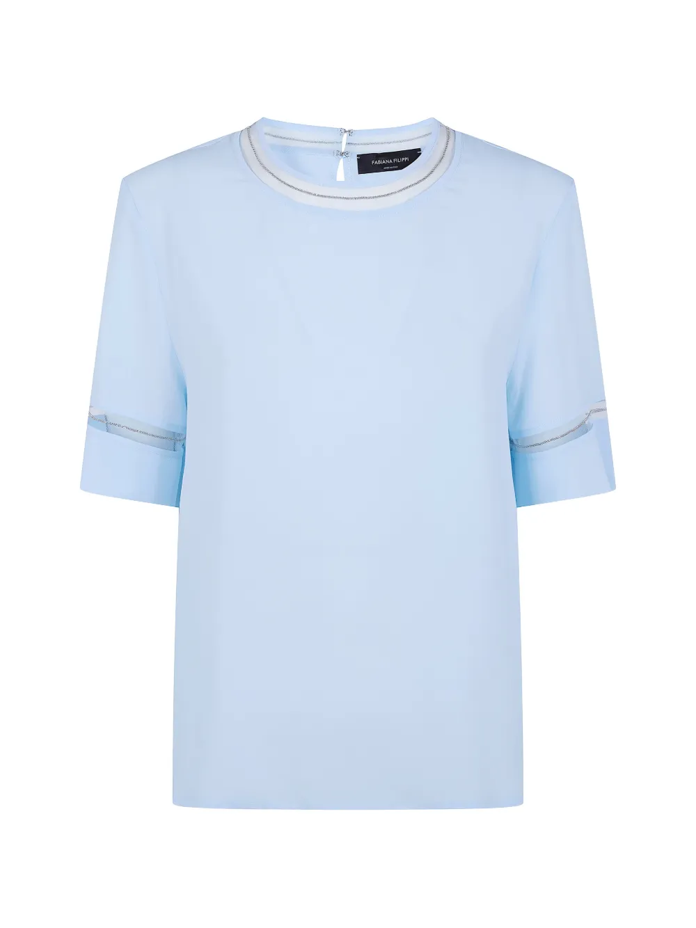 Fabiana Filippi chain trim shirt - Blu