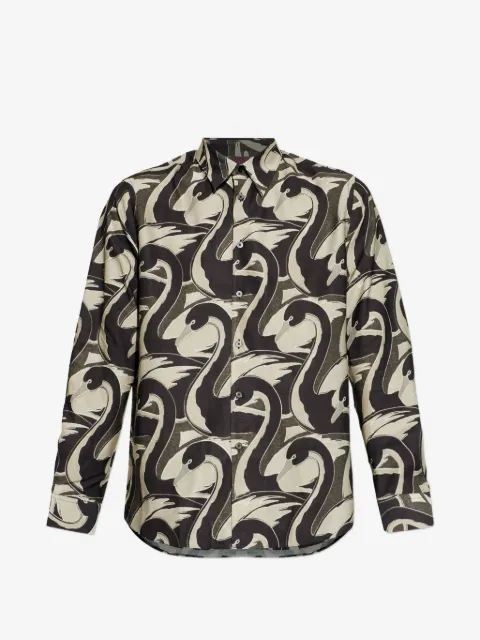Paul Smith camisa manga larga con cisnes estampados