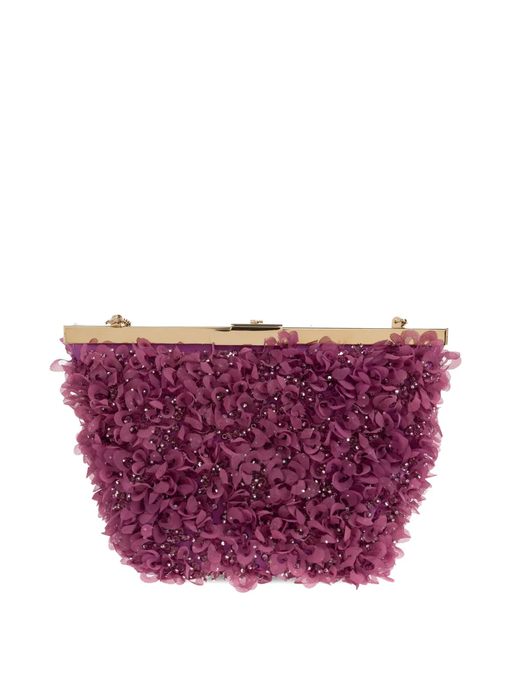 Jimmy Choo Ganache clutch met kettinghengsel Paars
