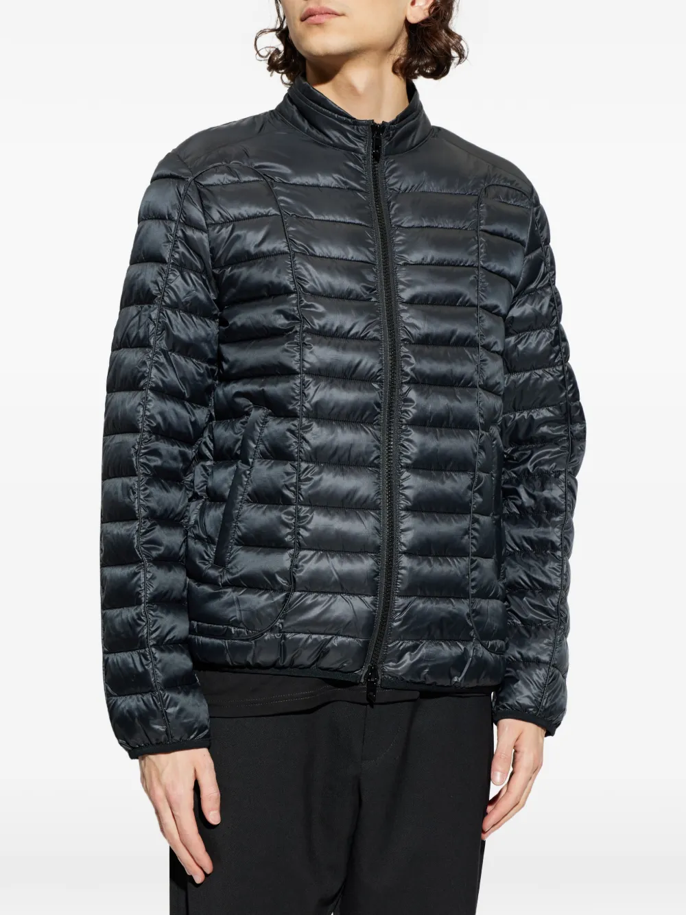  Diesel Quilted Zip Jacket - Black 