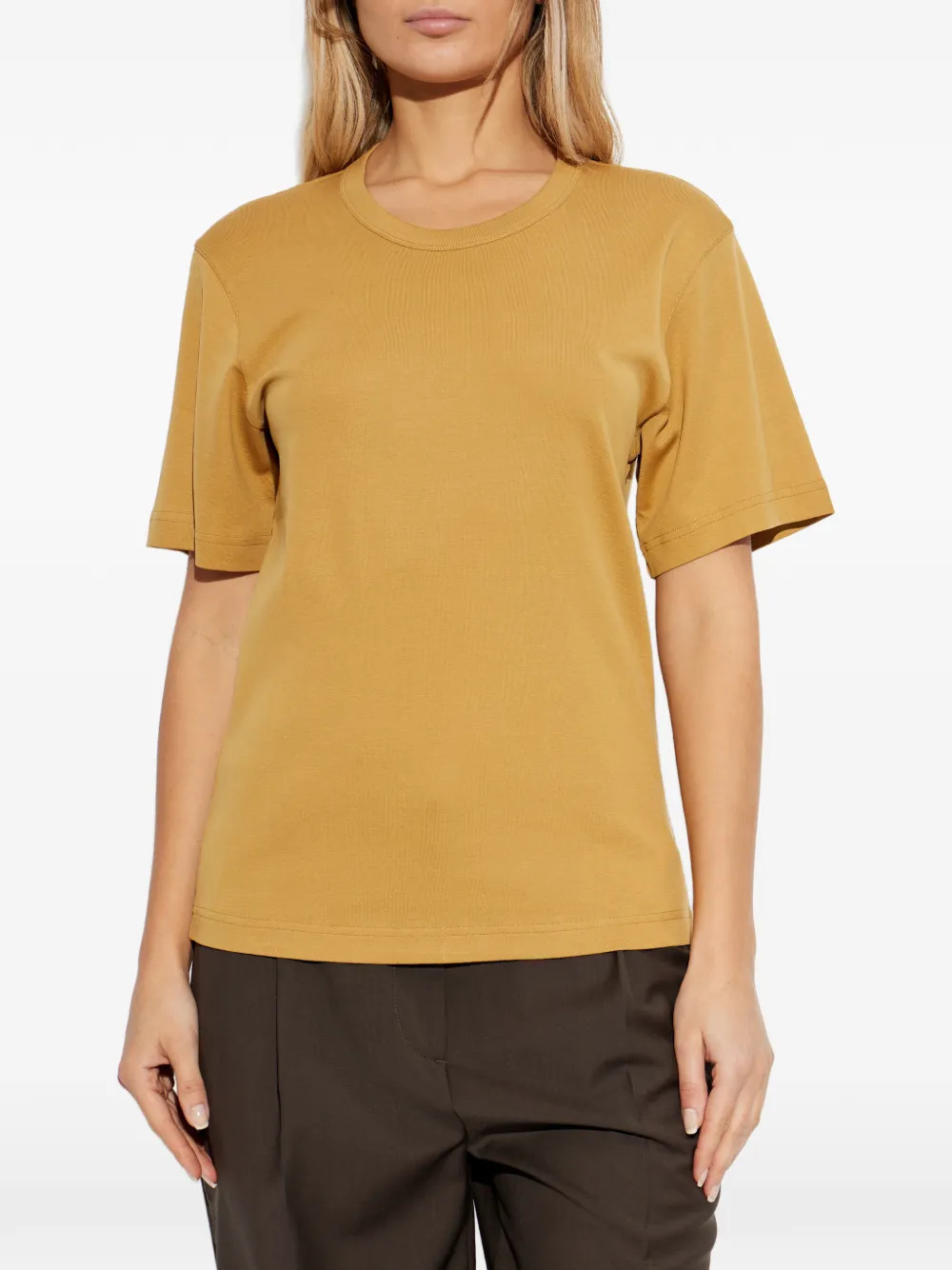  Lemaire Round-neck Short-sleeve T-shirt - Yellow 