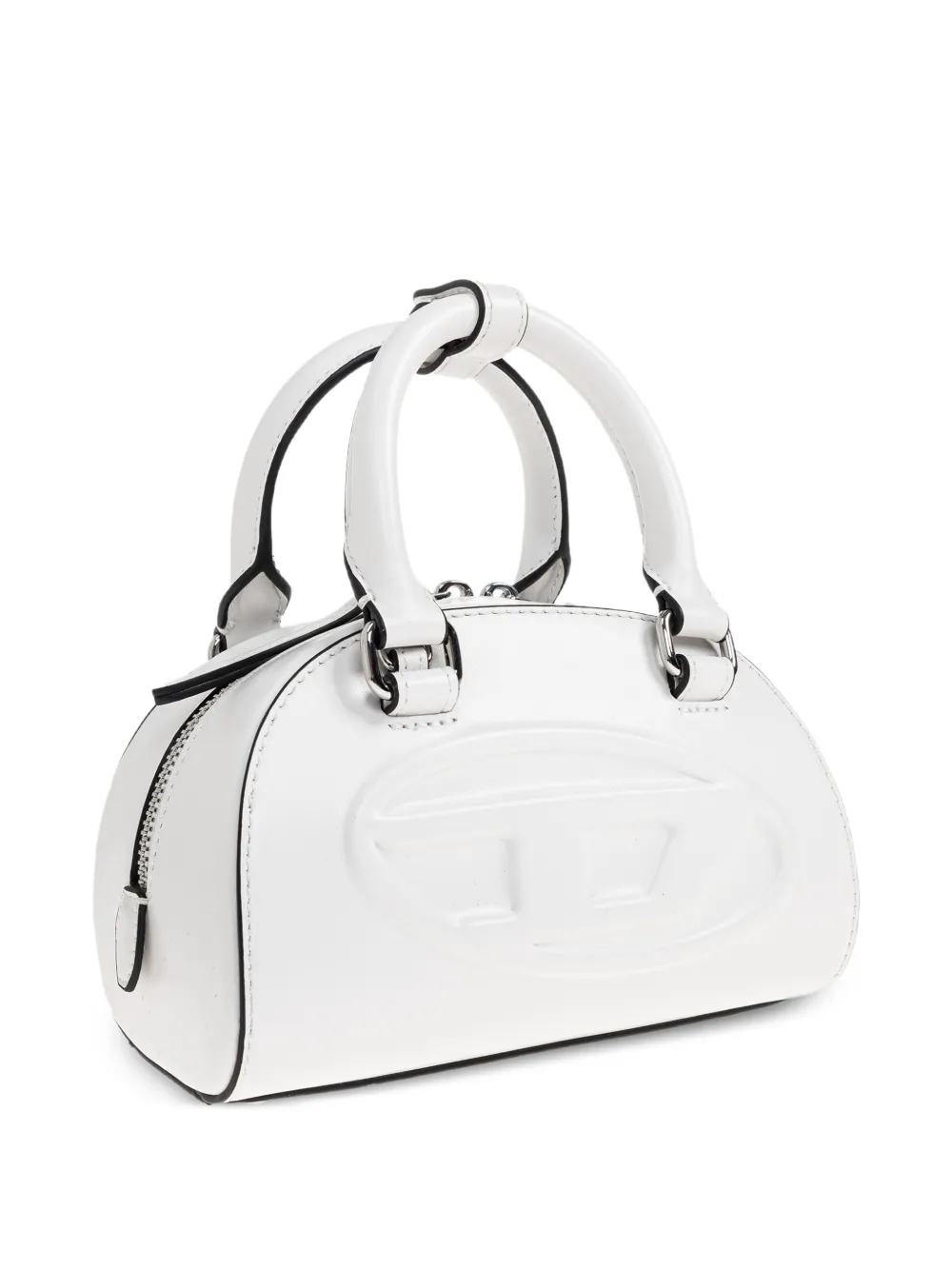 Diesel 1DR Dome crossbodytas met logo-reliëf Wit