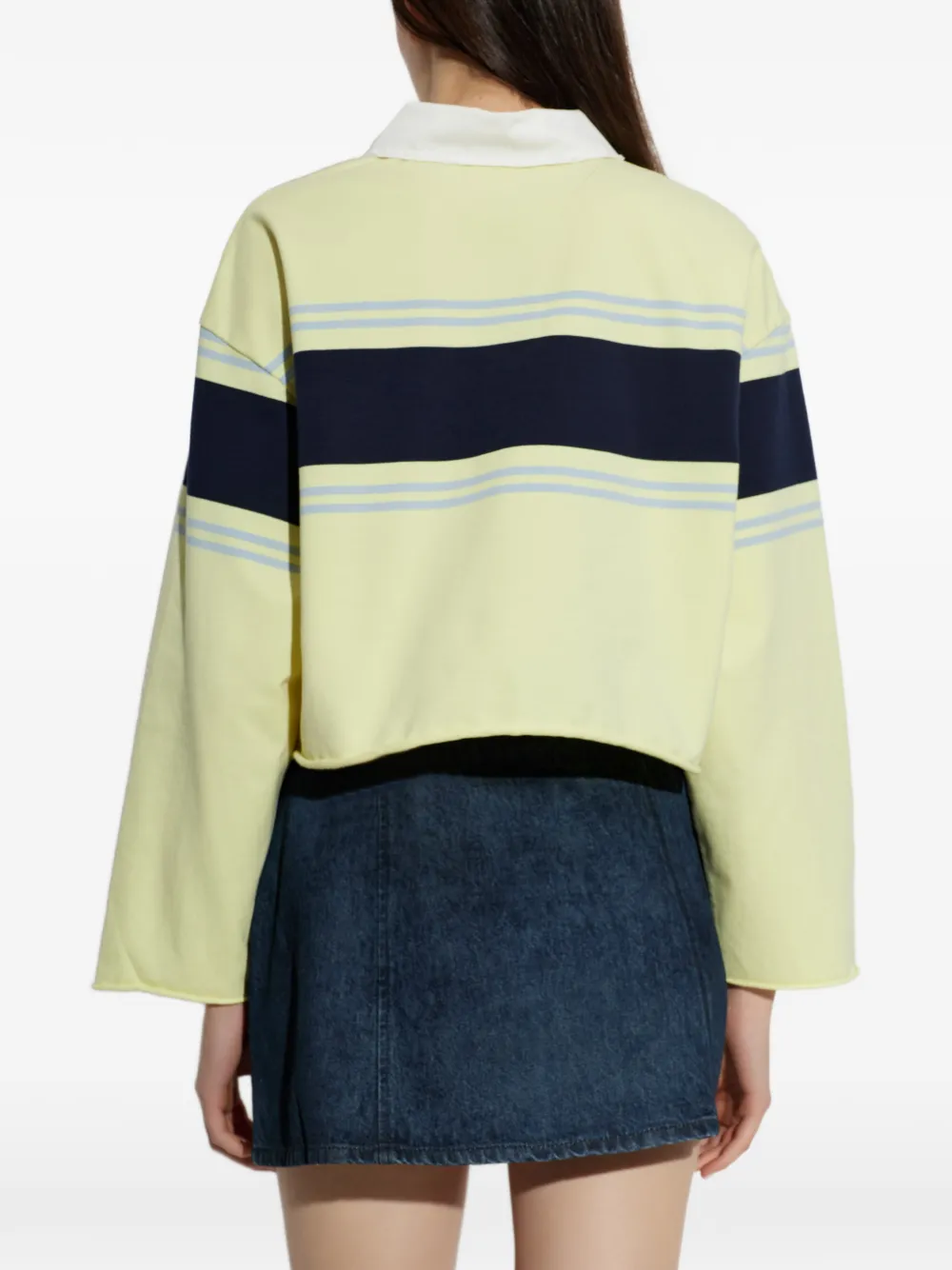 RE DONE Gestreepte polotop Geel