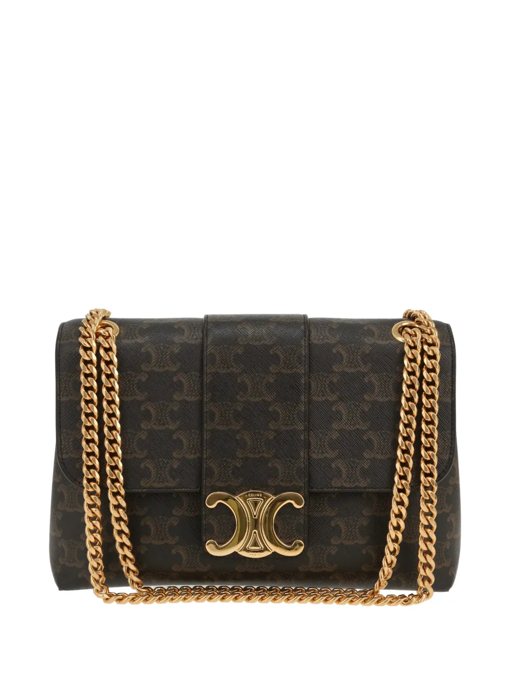 Celine Pre-Owned 2020 Victoire Teen chain shoulder bag - Marrone