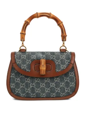 Gucci Pre-Owned ジャッキー 1961 GG デニムショルダーバッグ | ブルー